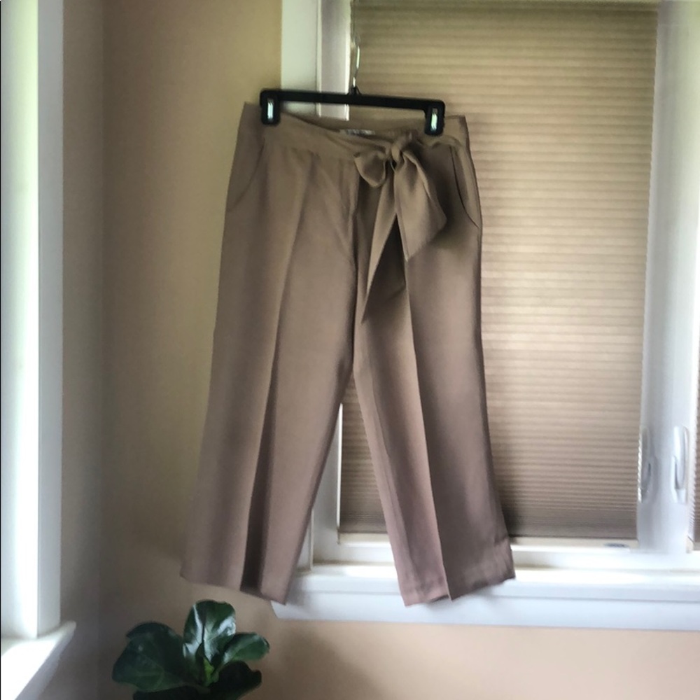 How & Wen cropped silk pants
